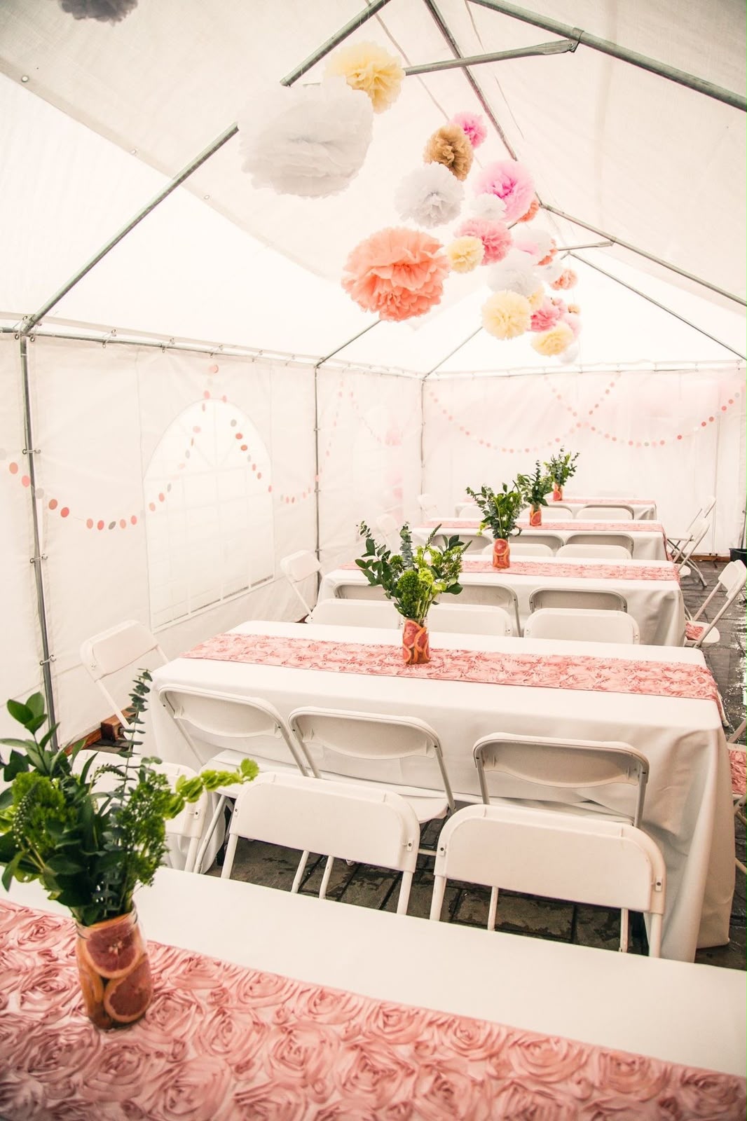 Table and chair rental setup 1